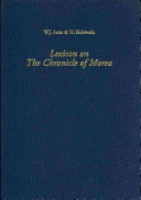Lexicon On The Chronicle Of Morea W J Aerts Hero Hokwerda