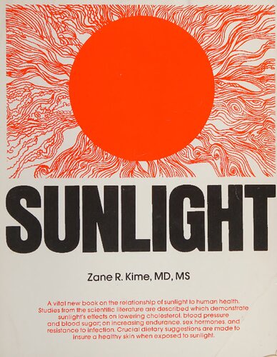 Sunlight Sunlight For Human Health Zane R Kime