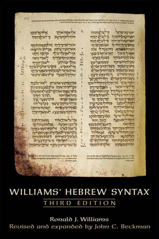 Williams Hebrew Syntax Ronald James Williams John C Beckman
