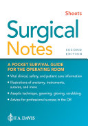Surgical Notes A Pocket Survival Guide For The Operating Room Susan D Sheets