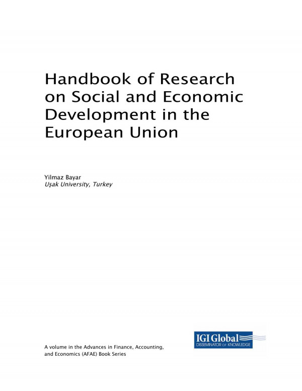 Handbook Of Research On Social And Economic Development In The European Union Yilmaz Bayar