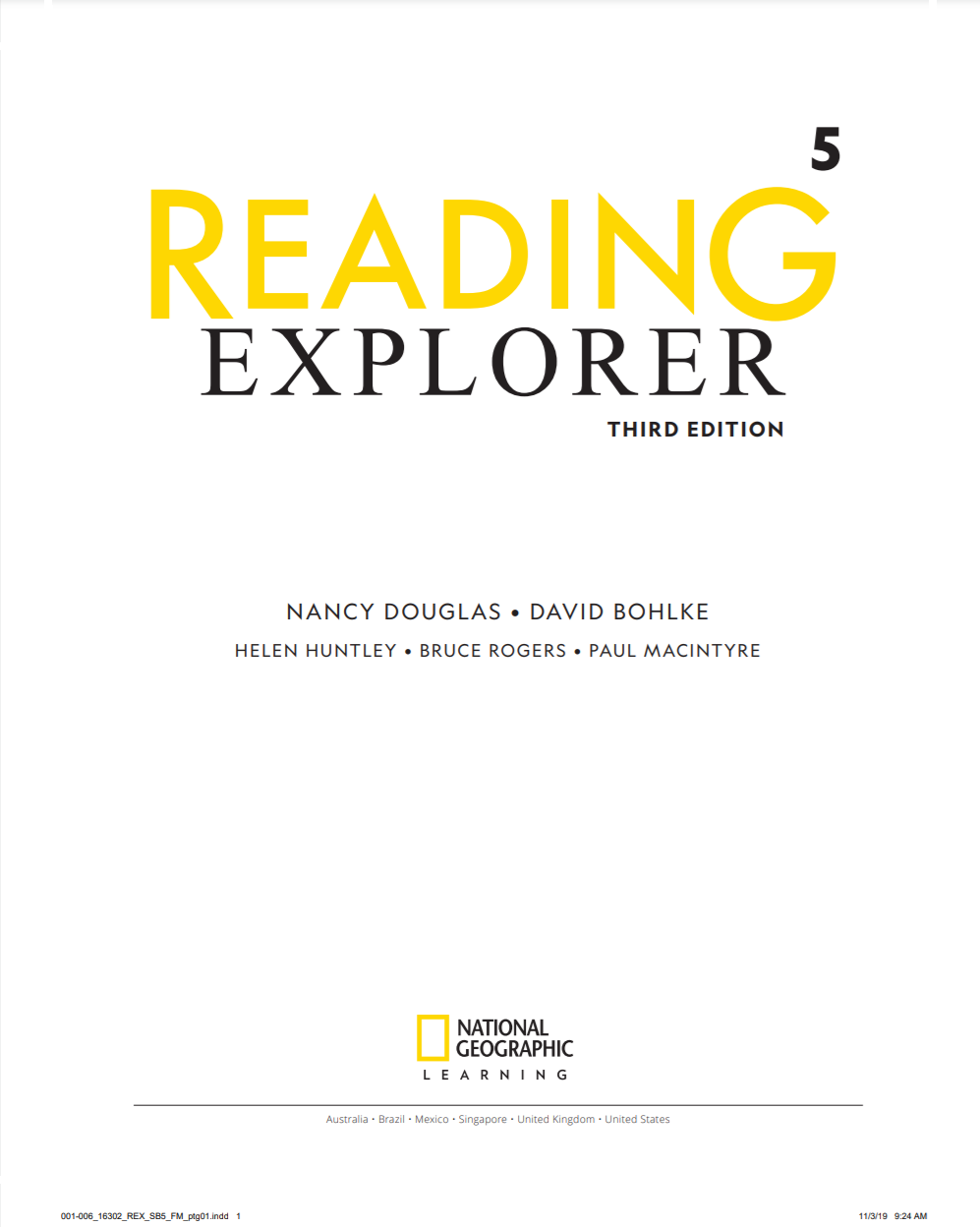 Reading Explorer 5 Third Edition Andrew Robinson Paul Macintyre