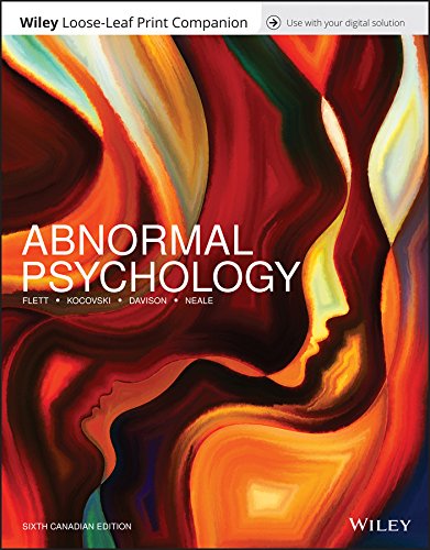 Abnormal Psychology 6th Canadian Edition 6th Canadian Edition Gordon L Flett