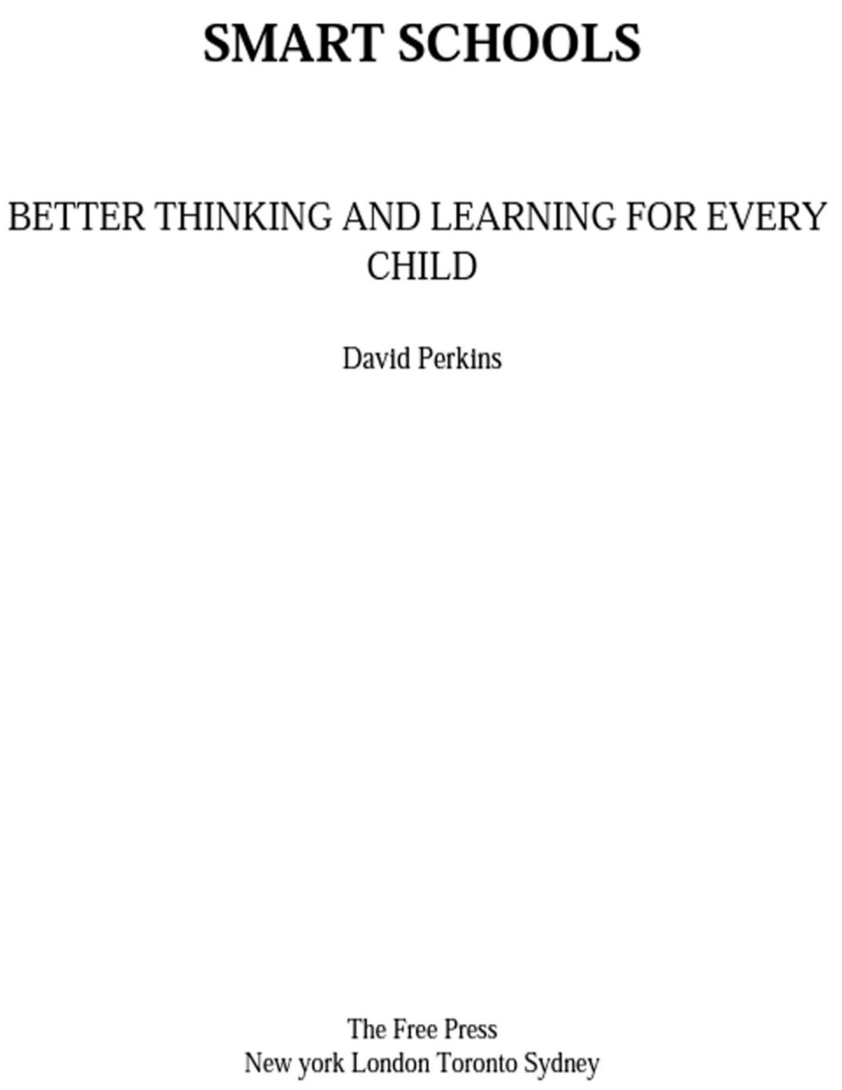 Smart Schools David Perkins