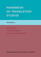 Handbook Of Translation Studies Volume 5 1st Edition Yves Gambier