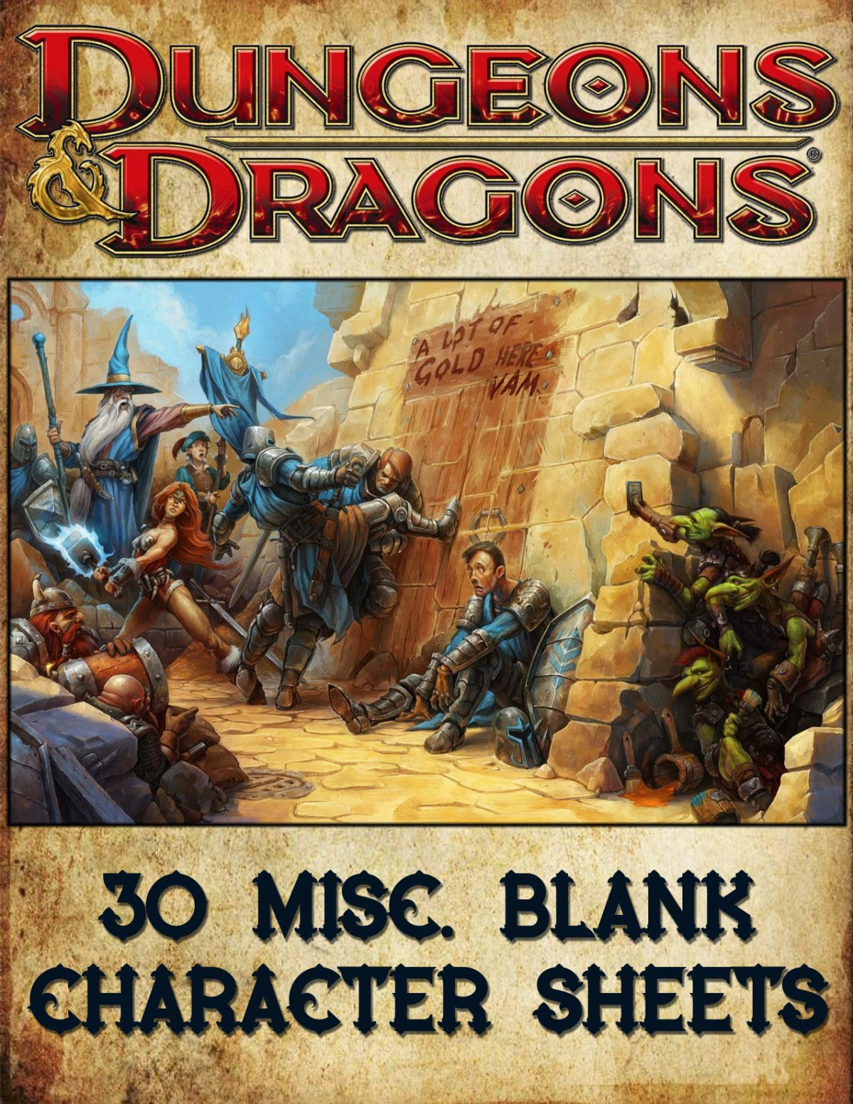 Dungeons And Dragons Add 30 Misc Blank Character Sheets 1st Edition Xaakt Xobekohr