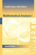 Mathematical Analysis I 2nd Edition Claudio Canuto Anita Tabacco