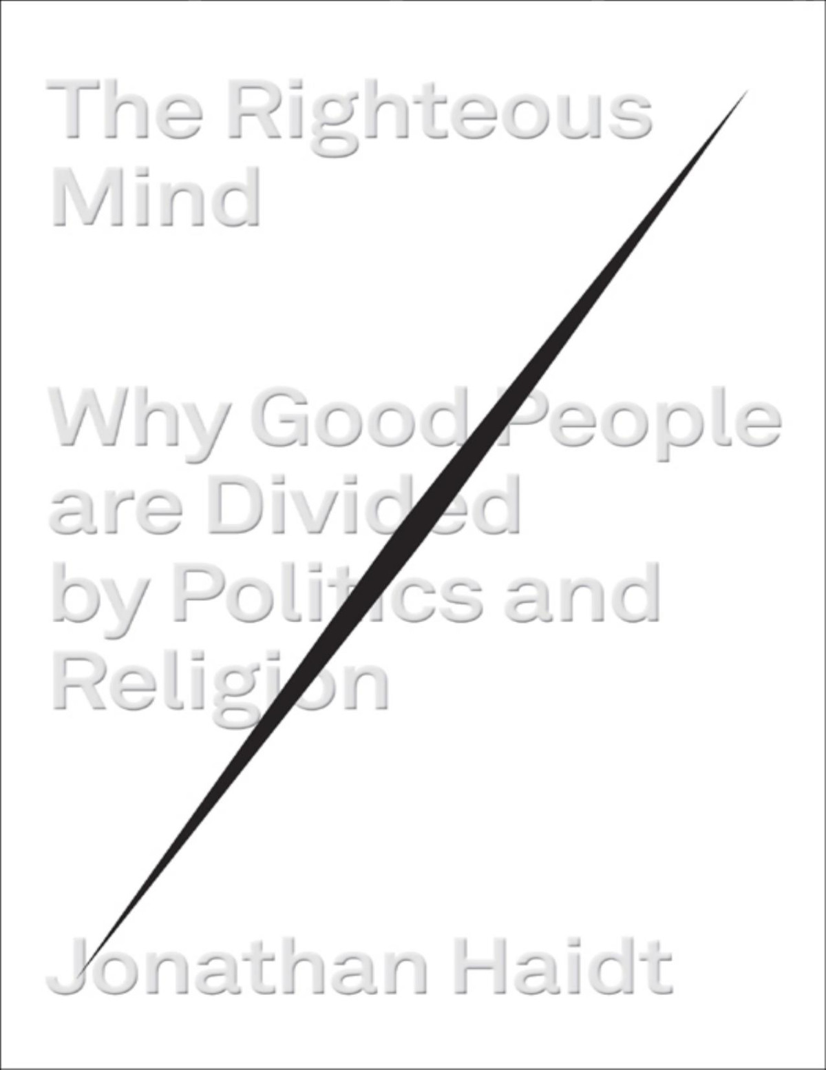 The Righteous Mind Why Good People Are Divided By Politics And Religion Jonathan Haidt