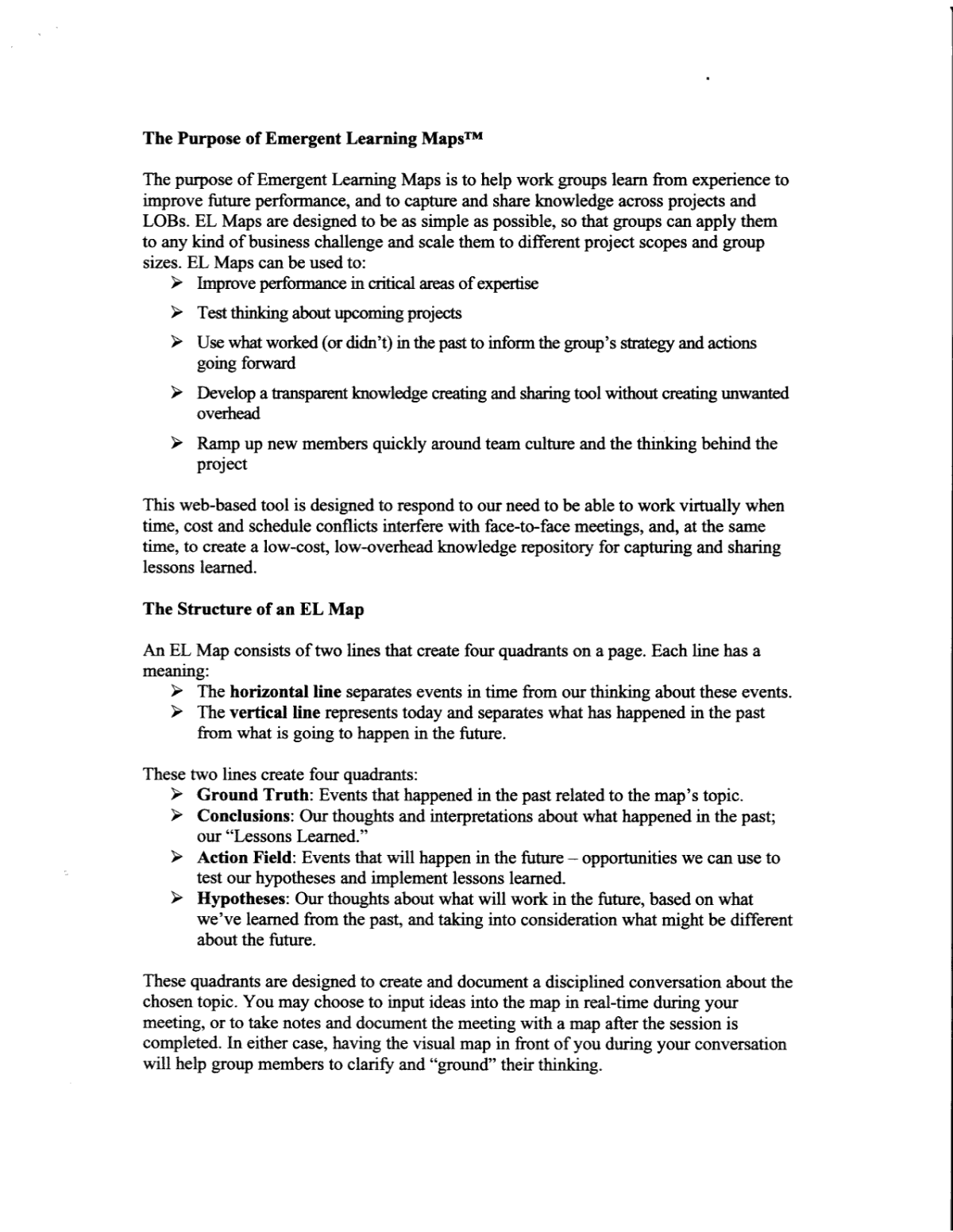 Emergent Learning Maps Purpose And Examples Nortel