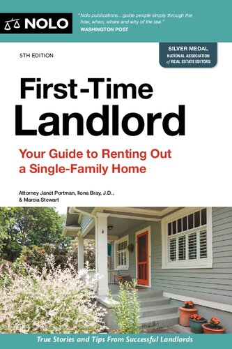 Firsttime Landlord Your Guide To Renting Out A Singlefamily Home 5th Edition Ilona M Bray Marcia Stewart Janet Portman