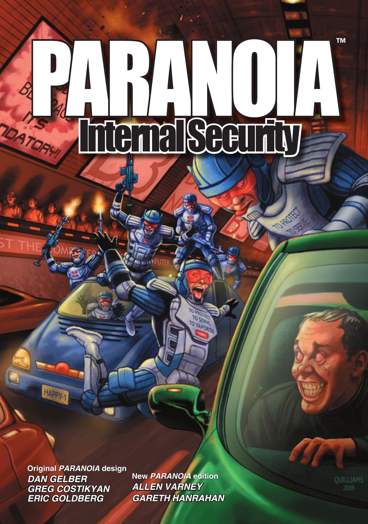 Paranoia Internal Security Mongoose Publishing