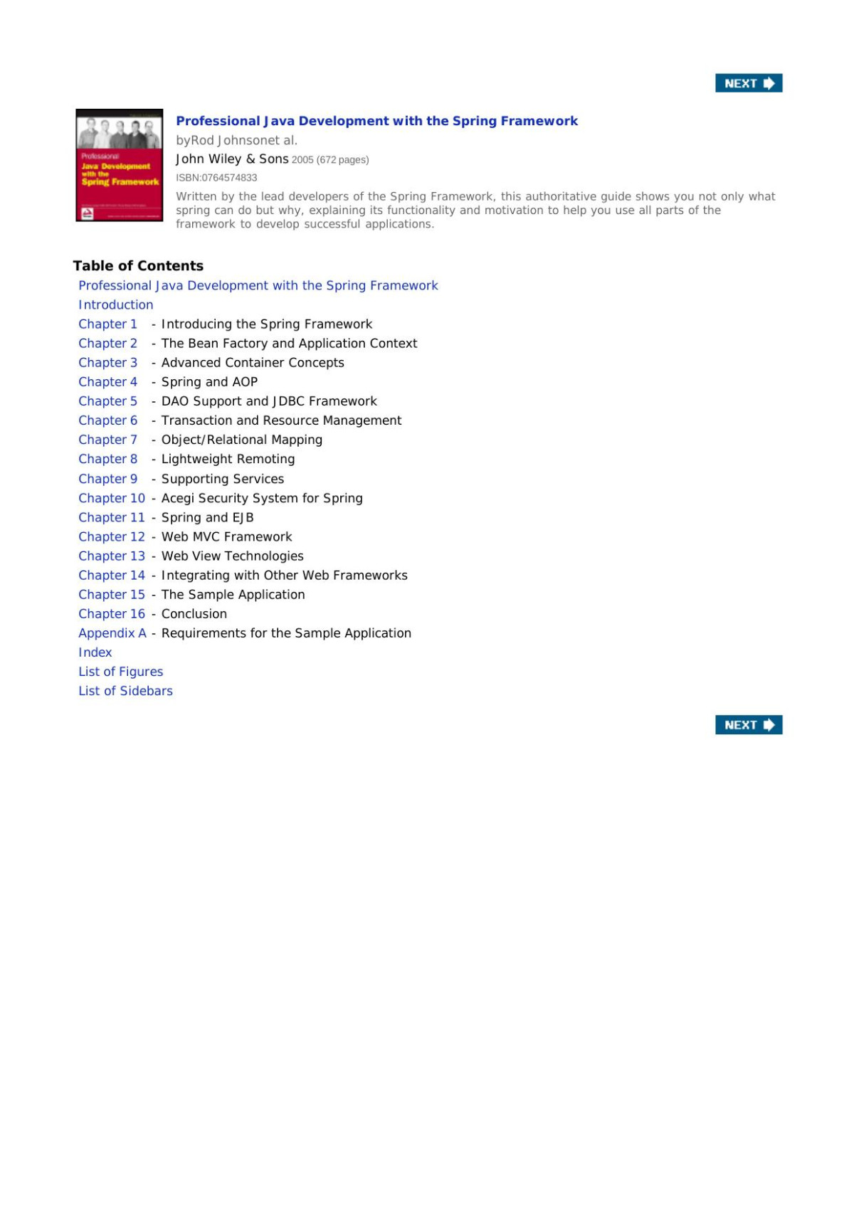 Professional Java Development With The Spring Framework Jsdk