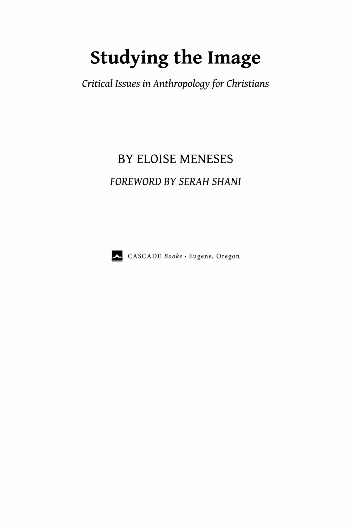 Studying The Image Critical Issues In Anthropology For Christians Eloise Meneses