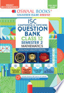 Oswaal Isc Chapterwise Topicwise Question Bank For Semester2 Class 12 Mathematics Book For 2022 Exam Oswaal Editorial Board