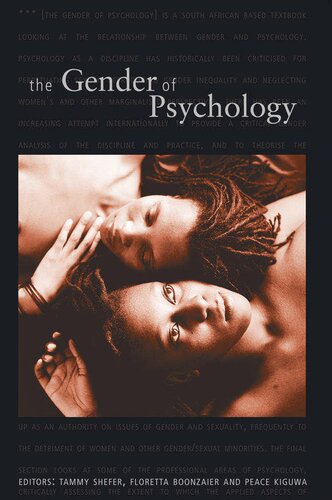 Gender Of Psychology Edited By Floretta Boonzaier Peace Kiguwa