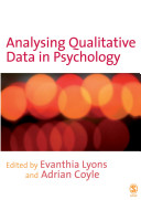 Analysing Qualitative Data In Psychology 1st Edition Evanthia Lyons