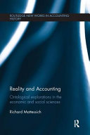Reality And Accounting Ontological Explorations In The Economic And Social Sciences Richard Mattessich