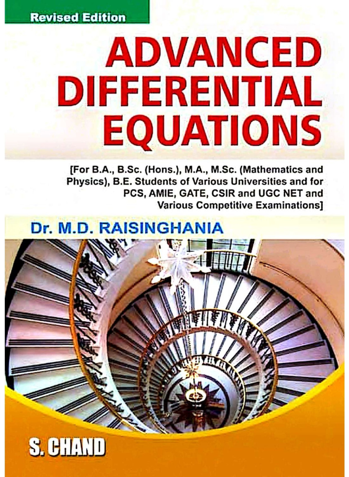 Advanced Differential Equations 18th Edition M D Raisinghania