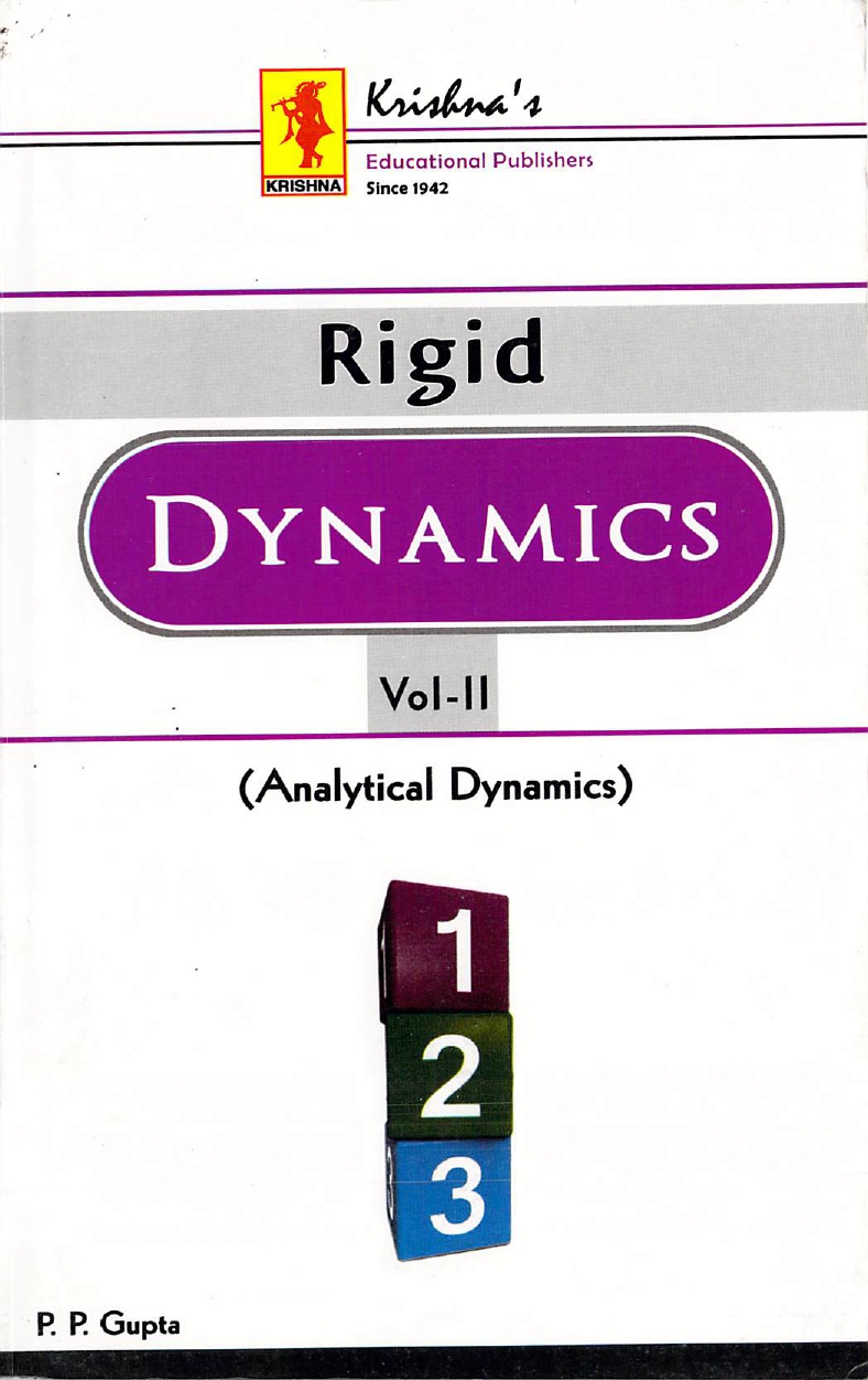 Rigid Dynamics Volii Analytical Dynamics 16th Edition Pr Gupta