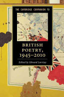 The Cambridge Companion To British Poetry 19452010 Edward Larrissy
