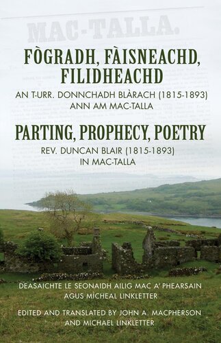Fgradh Donnchadh Blrach 18151893 Ann Am Mactalla Parting Prophecy Poetry Rev Duncan B Blair 18151893 In Mactalla Duncan B Blair