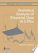 Statistical Analysis Of Financial Data In Splus Ren Carmona