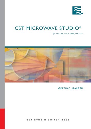 Cst Microwave Studio Getting Started 2006 Cst Studio Suite