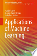 Applications Of Machine Learning 1st Edition Prashant Johri Jitendra Kumar Verma