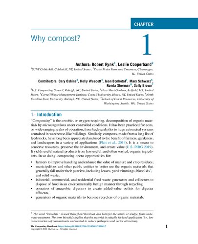 The Composting Handbook A Howto And Why Manual For Farm Municipal Institutional And Commercial Composters Robert Rynk