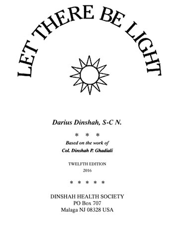 Let There Be Light 12th Edition Darius Dinshah