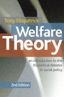 Welfare Theory Tony Fitzpatrick