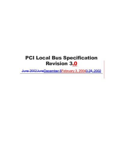 Pci Local Bus Specification Revision 30 Change Bar Pci