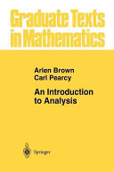 An Introduction To Analysis Arlen Brown Carl Pearcy