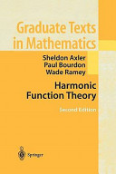 Harmonic Function Theory Sheldon Axler Paul Bourdon Ramey Wade