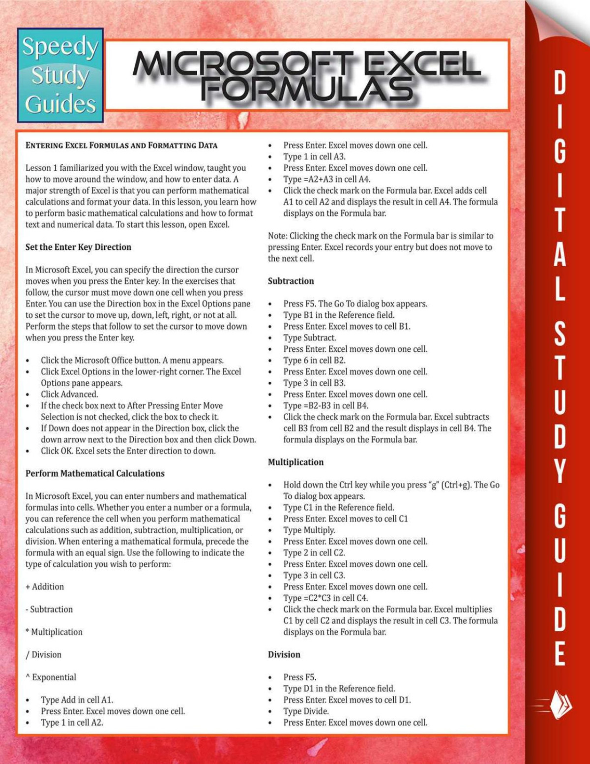 Microsoft Excel Formulas Speedy Publishing