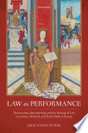 Law As Performance Julie Stone Peters