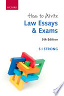How To Write Law Essays And Exams 2nd S I Strong