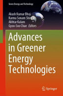 Advances In Greener Energy Technologies 1st Edition Akash Kumar Bhoi