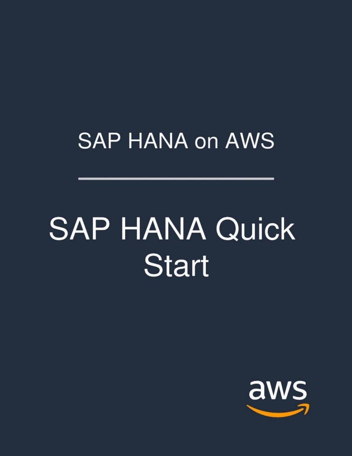Sap Hana On Aws Amazon Web Services