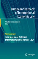 Transnational Actors In International Investment Law 1st Edition Anastasios Gourgourinis