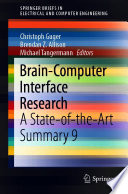 Braincomputer Interface Research A Stateoftheart Summary 9 1st Edition Christoph Guger