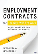 Employment Contracts For The New World Of Work Jan Kemp Nel Jnr