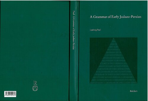 A Grammar Of Early Judaeopersian Ludwig Paul