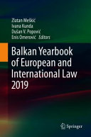 Balkan Yearbook Of European And International Law 2019 1st Edition Zlatan Meki