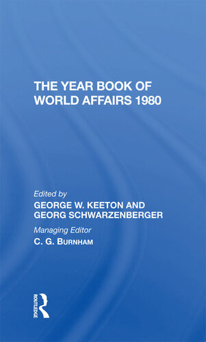The Year Book Of World Affairs 1980 George W Keeton Georg Schwarzenberger Editors