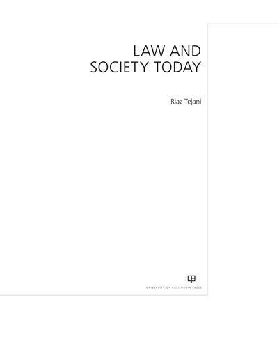 Law And Society Today Riaz Tejani