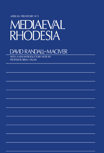 Medieval Rhodesia David Randallmaciver