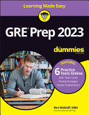 Gre Prep 2023 For Dummies Ron Woldoff