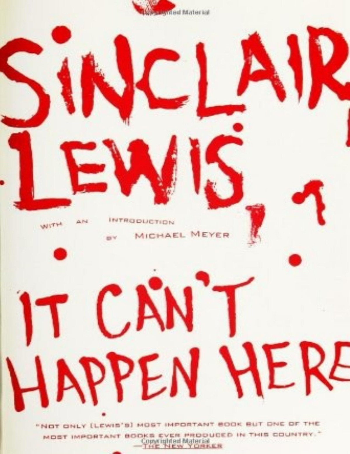 It Cant Happen Here Sinclair Lewis