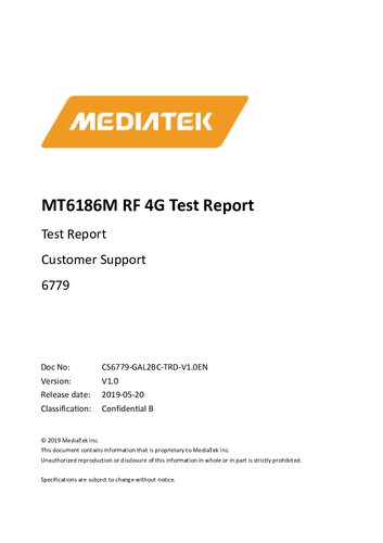 Mt6186m Rf 4g Test Report Cs6779gal2bctrdv10en Mediatek Inc